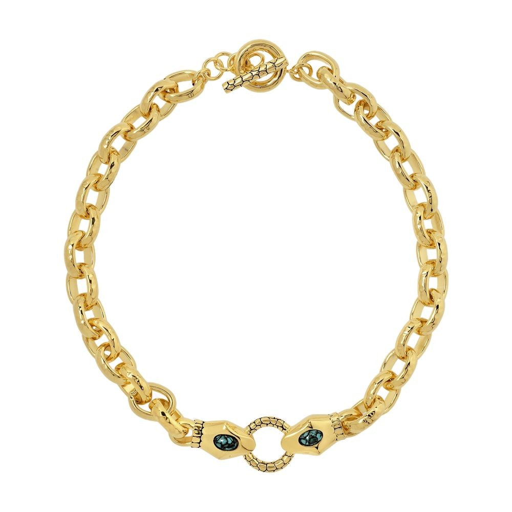 Aurélie Bidermann Tao Necklace In Turquoise Blue Metal