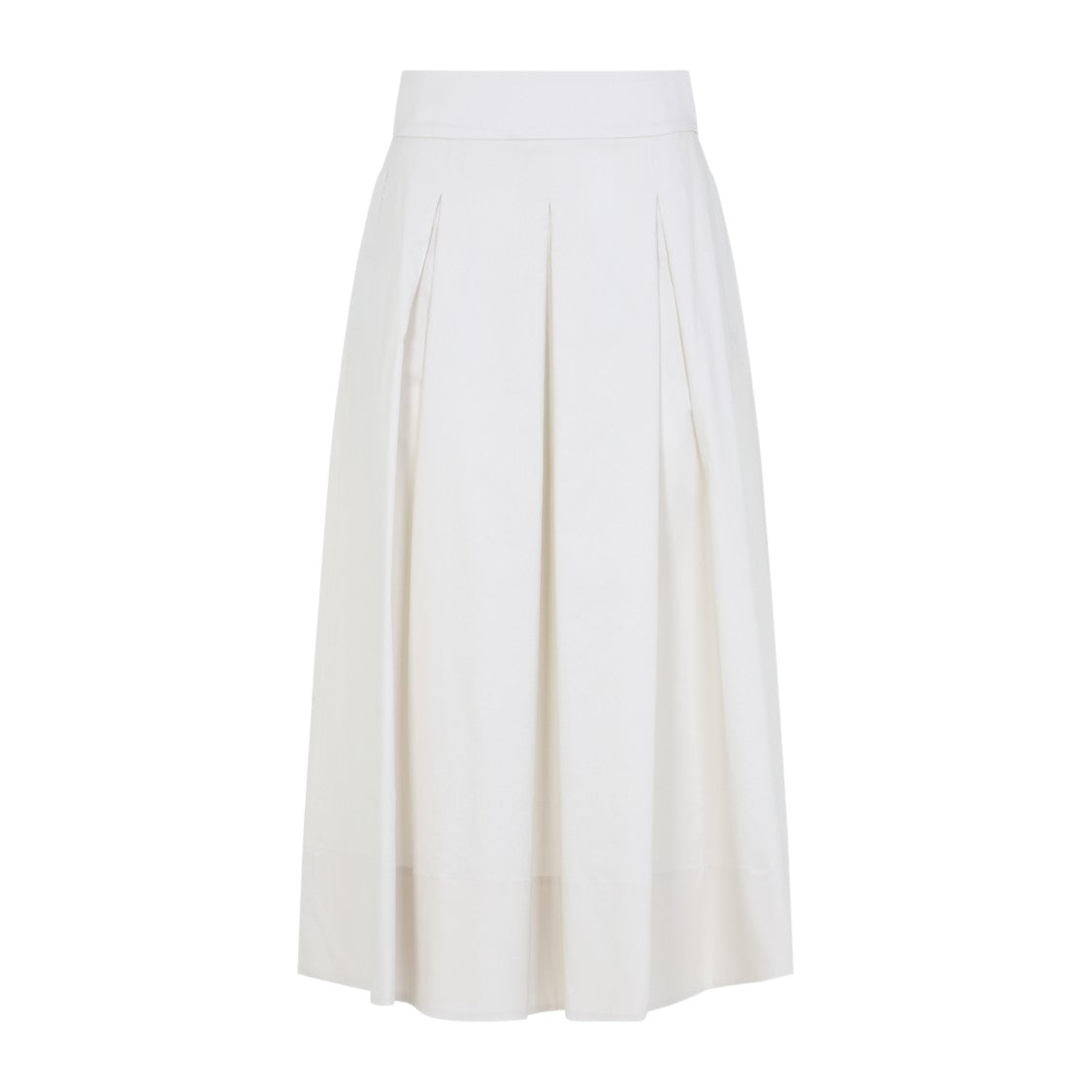 Peserico Midi Skirt In Nude Cotton-Elastane Blend