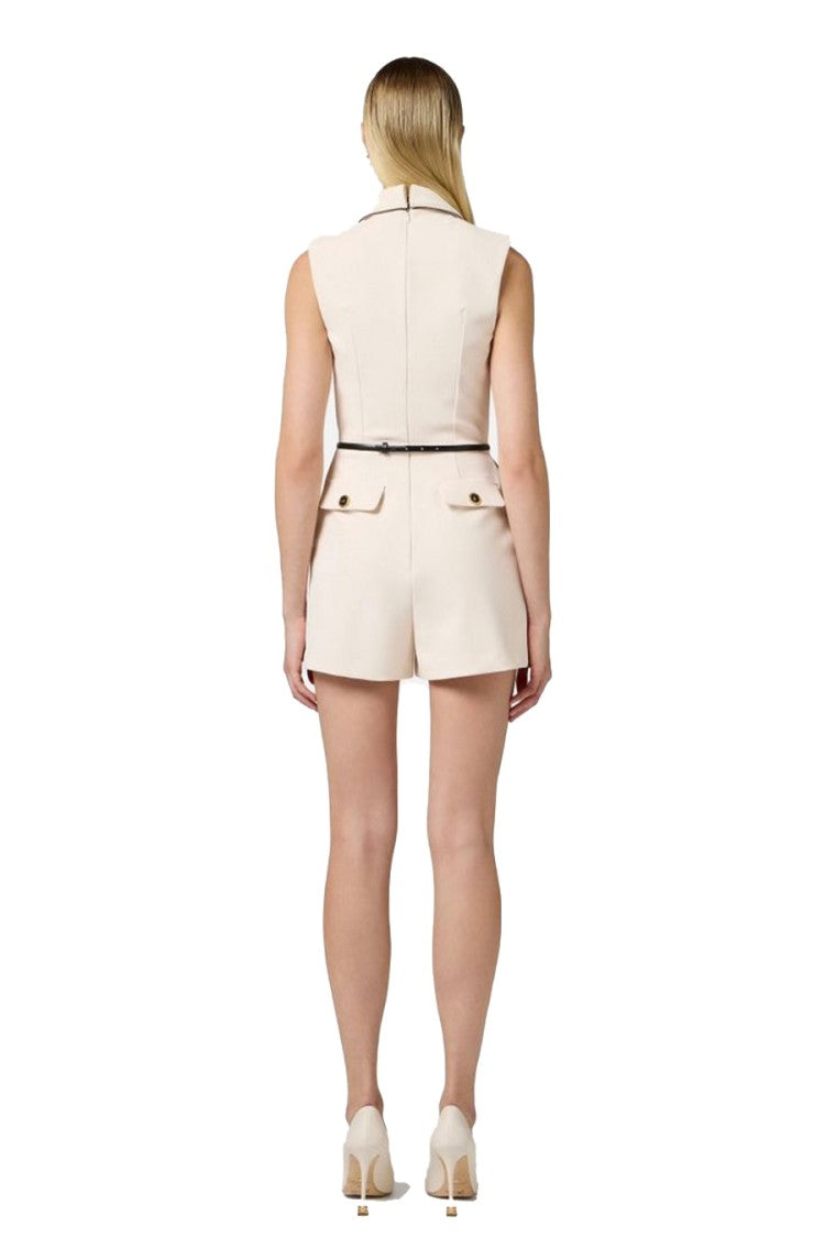 Elisabetta Franchi Multicolor Double-Breasted Playsuit With Tailored Design