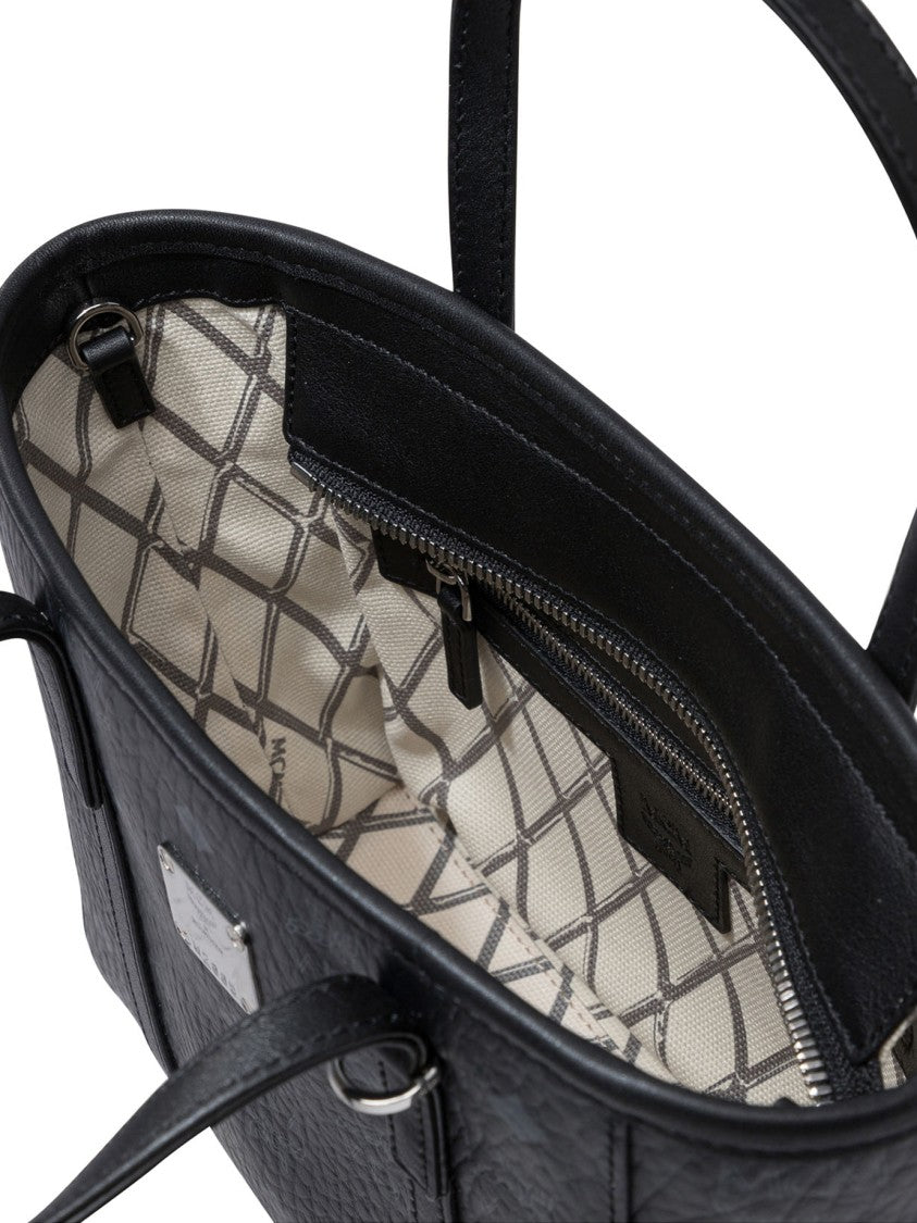 Mcm Structured Black Crossbody Bag With Adjustable Strap