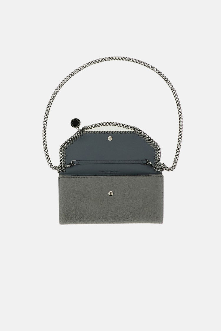 Stella Mccartney Envelope-Style Wallet With Diamond-Cut Chain Trim