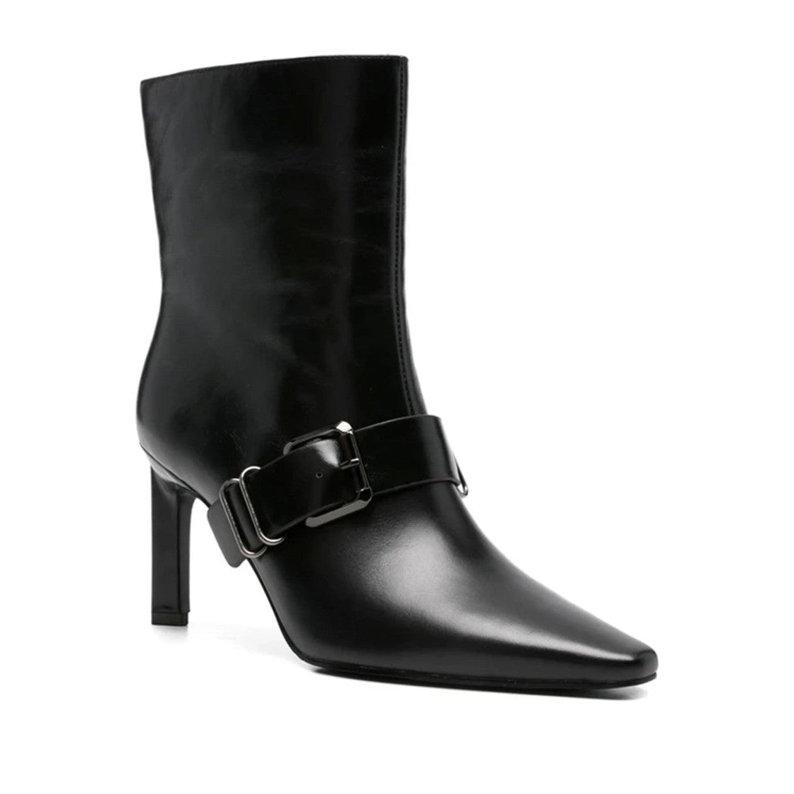 Sergio Moretti Black Classic High Stiletto Buckle Detail Pumps