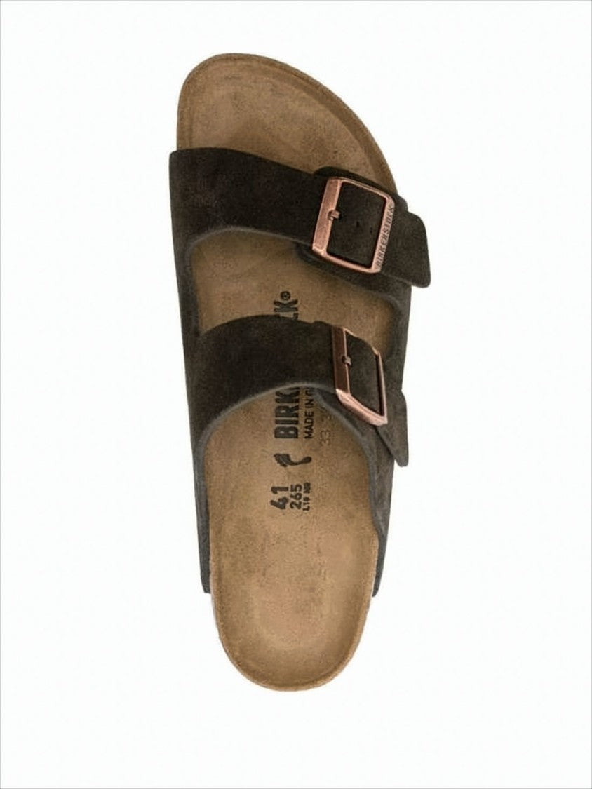 Birkenstock Brown Leather Mule Sandal With Adjustable Buckles