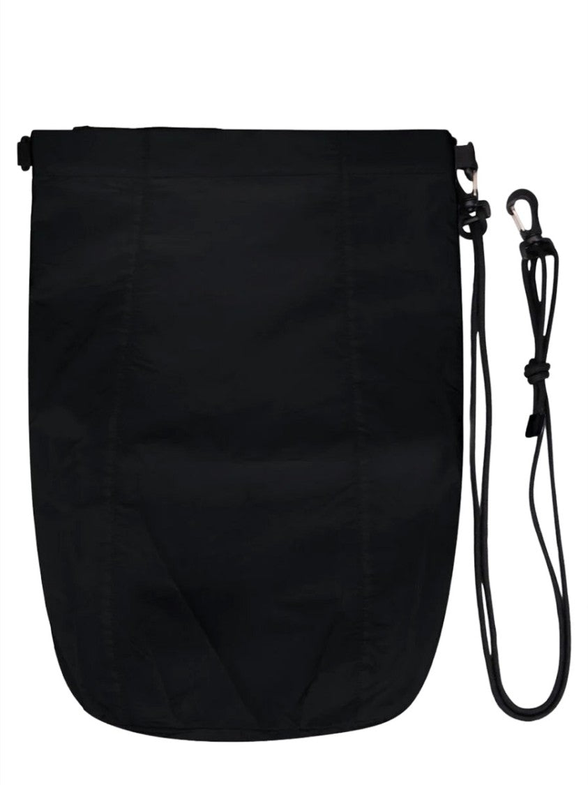 Laminar Black Taffeta Rectangular Shoulder Bag