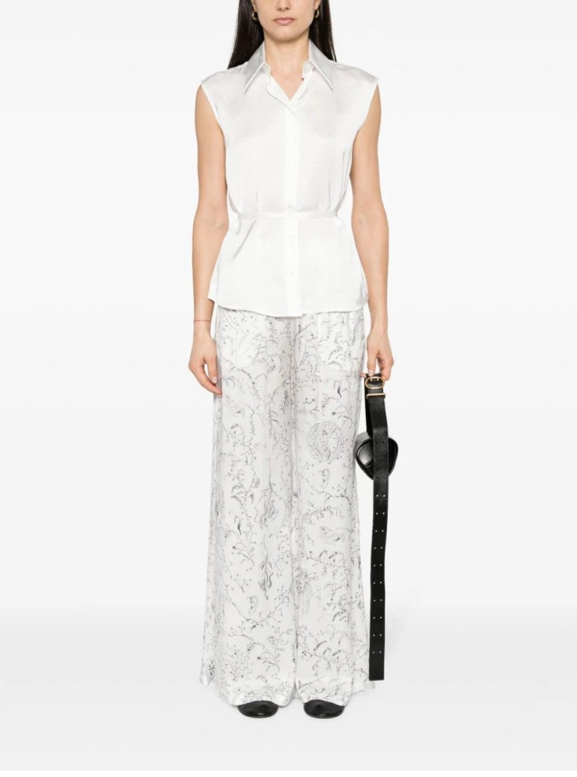 Fabiana Filippi White Sleeveless Cotton Shirt