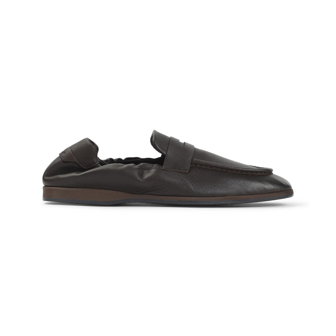 Brioni Minimalist Brown Loafers With Subtle Strap Detail
