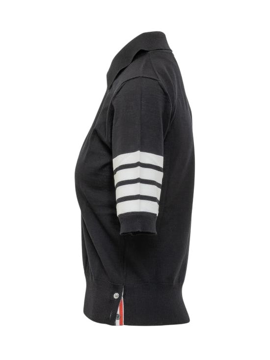 Thom Browne Classic Polo Shirt With Striped Detailing