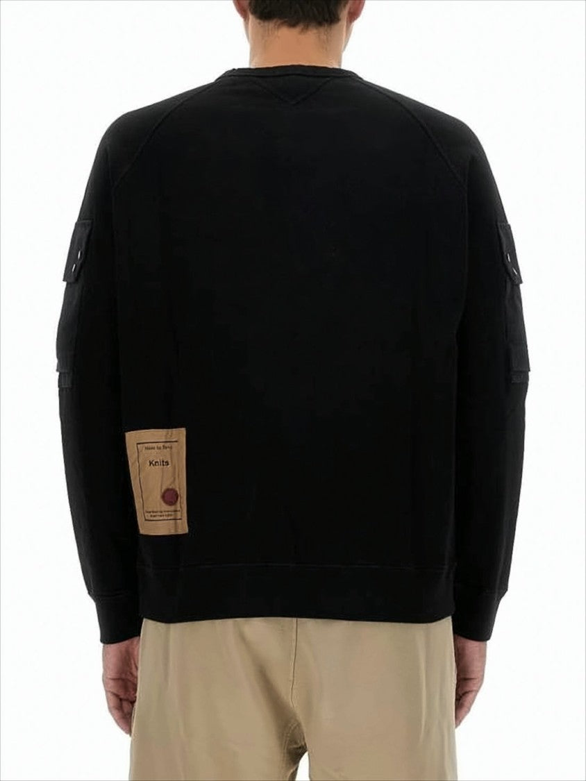 Ten C Long-Sleeve T-Shirt With Raglan Sleeves And Patch Details