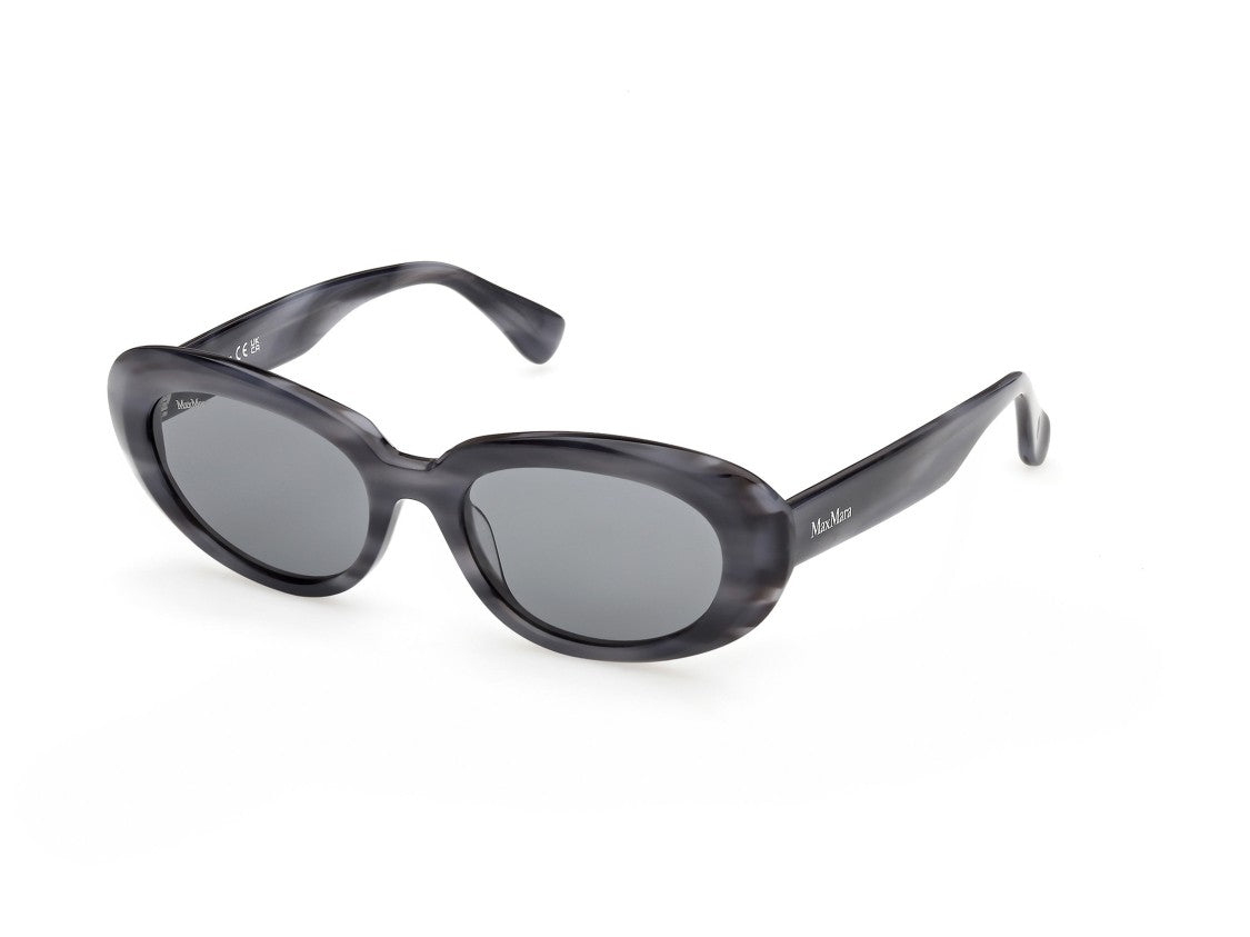 Max Mara Marbled Mm0196 Oversized Rounded Sunglasses