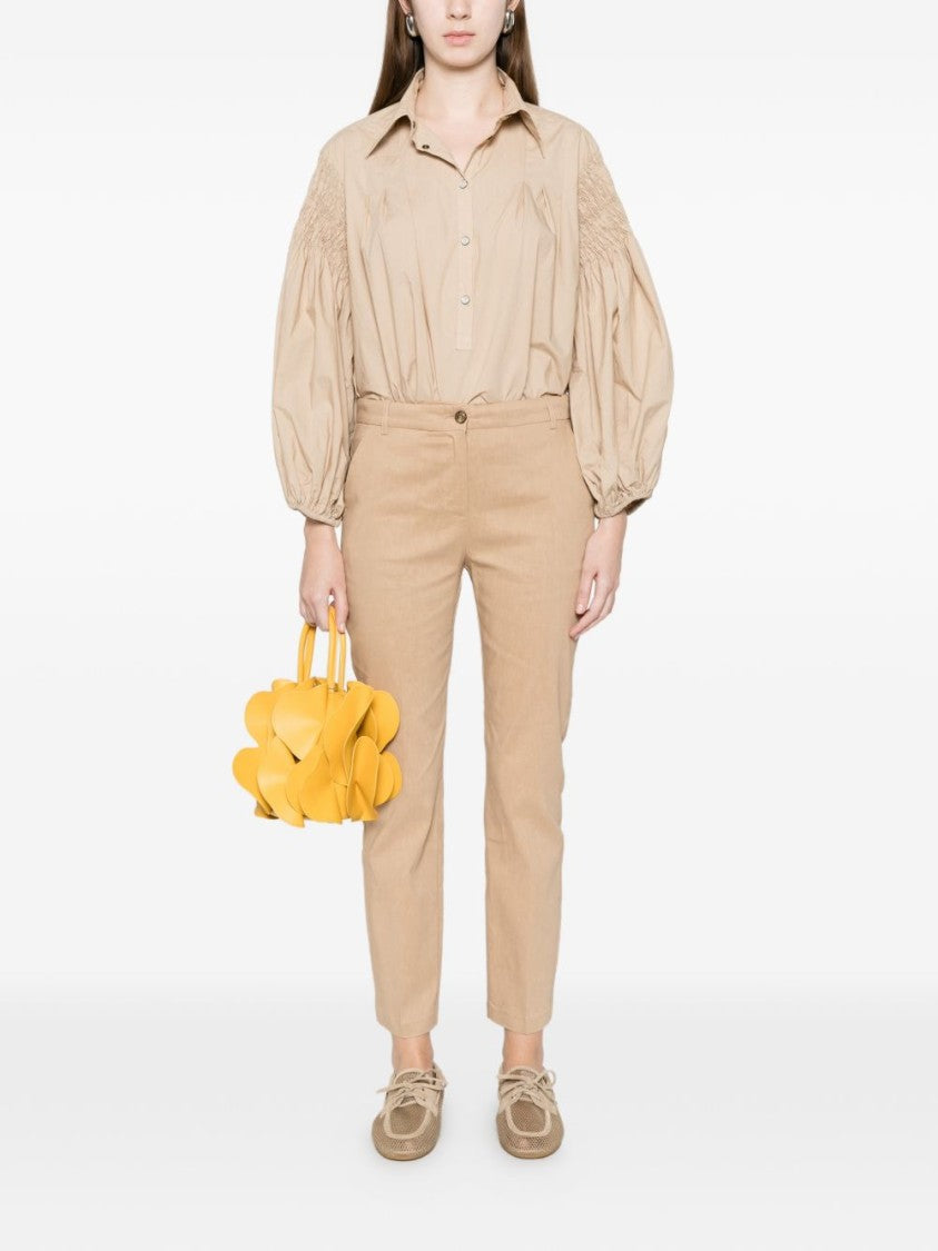 Pinko Beige Tailored Straight-Leg Pants