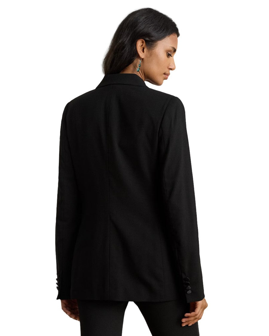 Lauren Ralph Lauren Double-Breasted Blazer With Satin Lapels