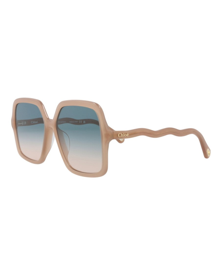 Chloé Square-Frame Bio Acetate Sunglasses With Gradient Tint