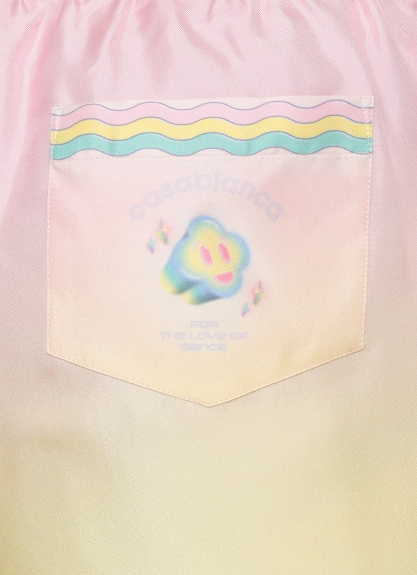 Casablanca Multicolor Dance Silk Bermuda Shorts