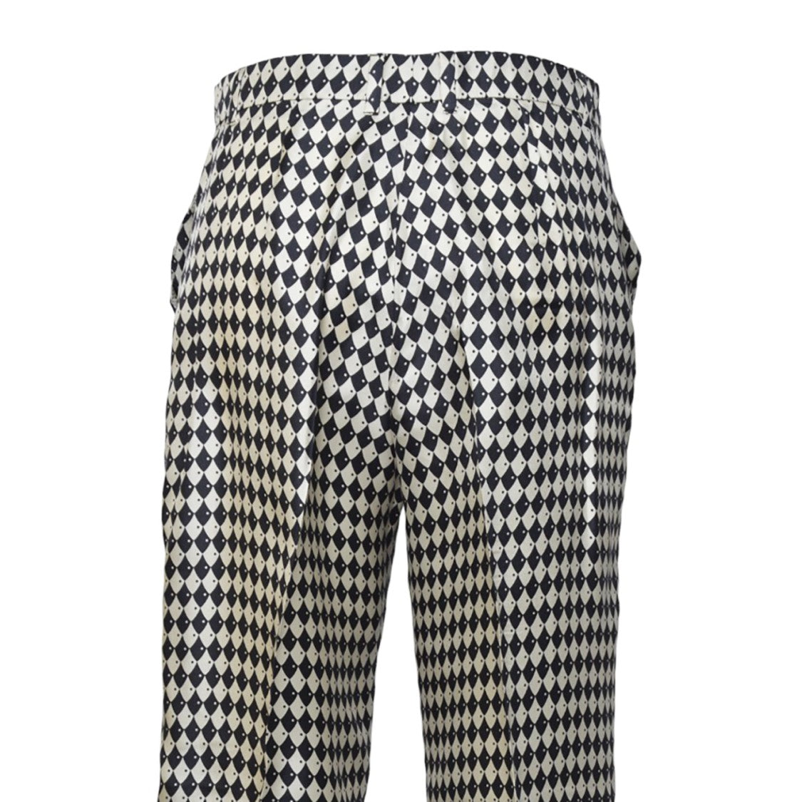Max Mara Houndstooth Pattern Trousers With Tailored Fit And Practical Pockets