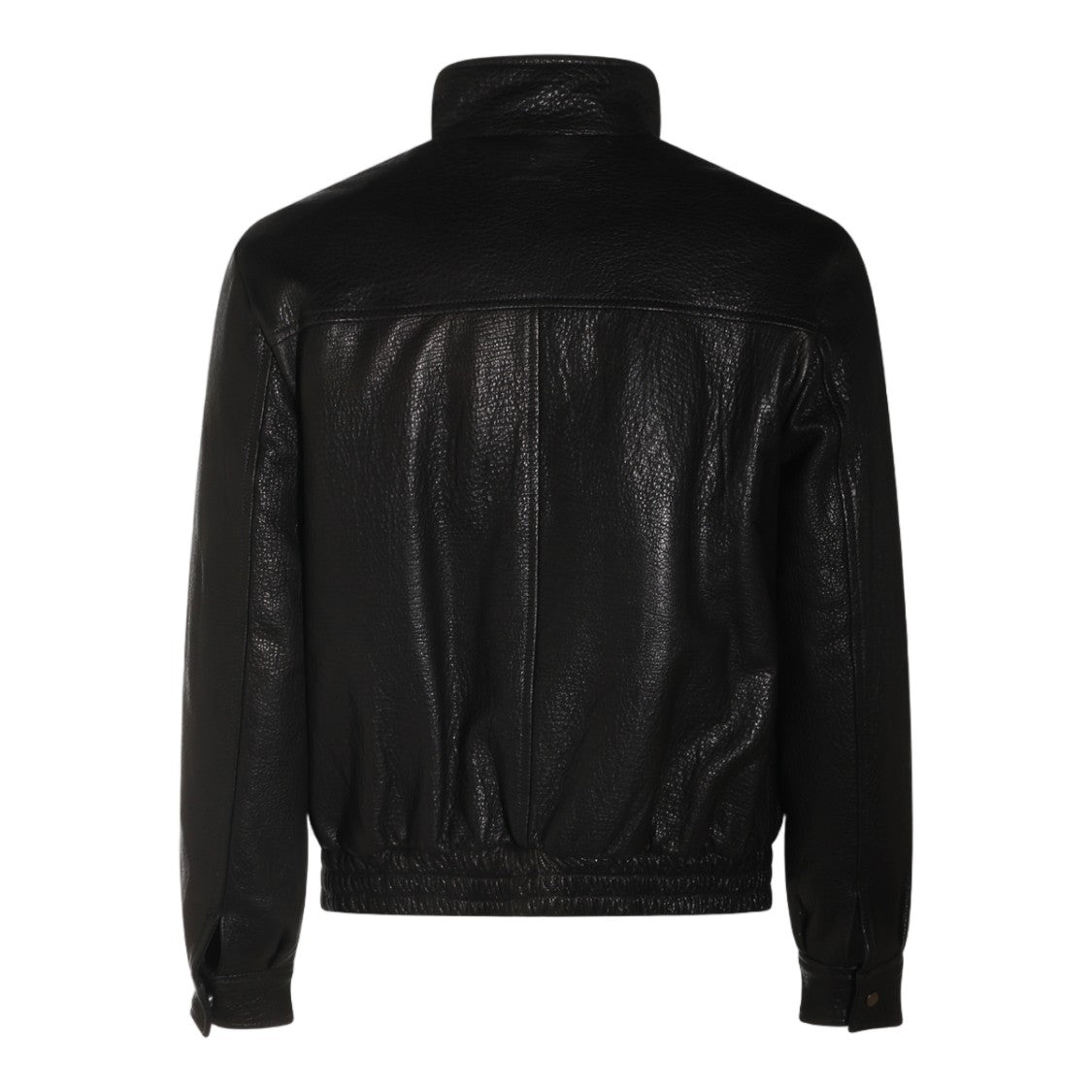 Salvatore Santoro Black High-Collar Textured Jacket