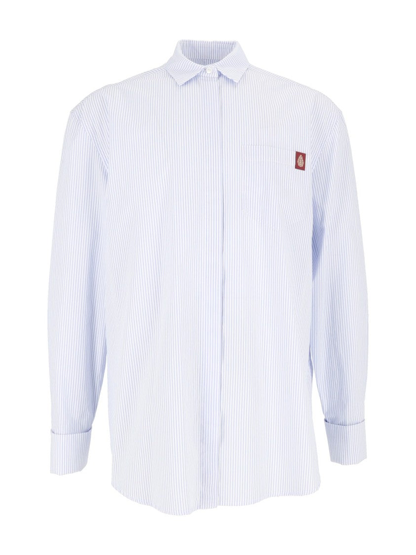 Dondup Light Blue Pinstripe Long-Sleeved Shirt