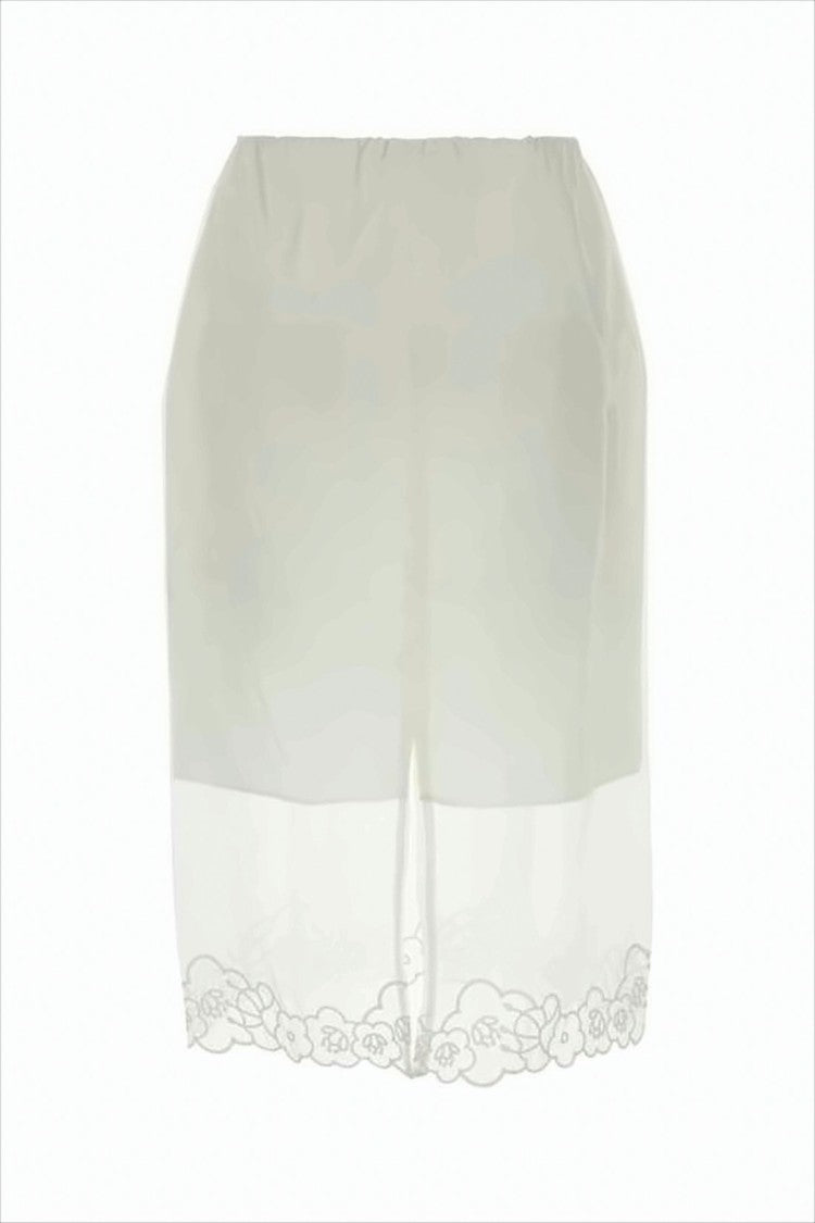 Cecilie Bahnsen Delicate Midi Skirt With Floral Embroidery