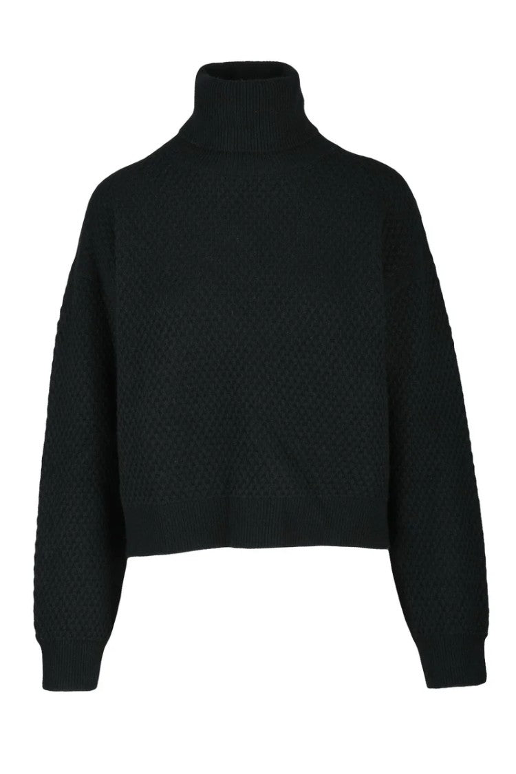 Max Mara Black Cashmere Turtleneck Sweater