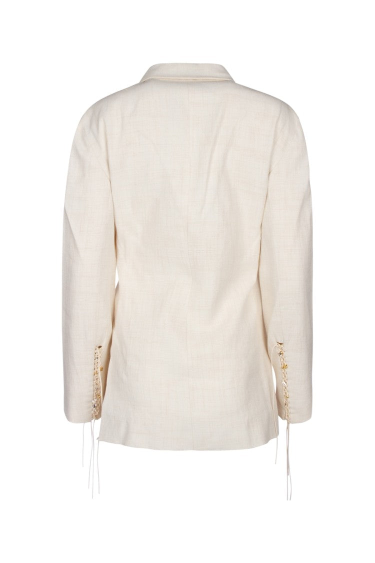 Jacquemus Asymmetrical Double-Breasted Blazer With Intricate Lacing Details