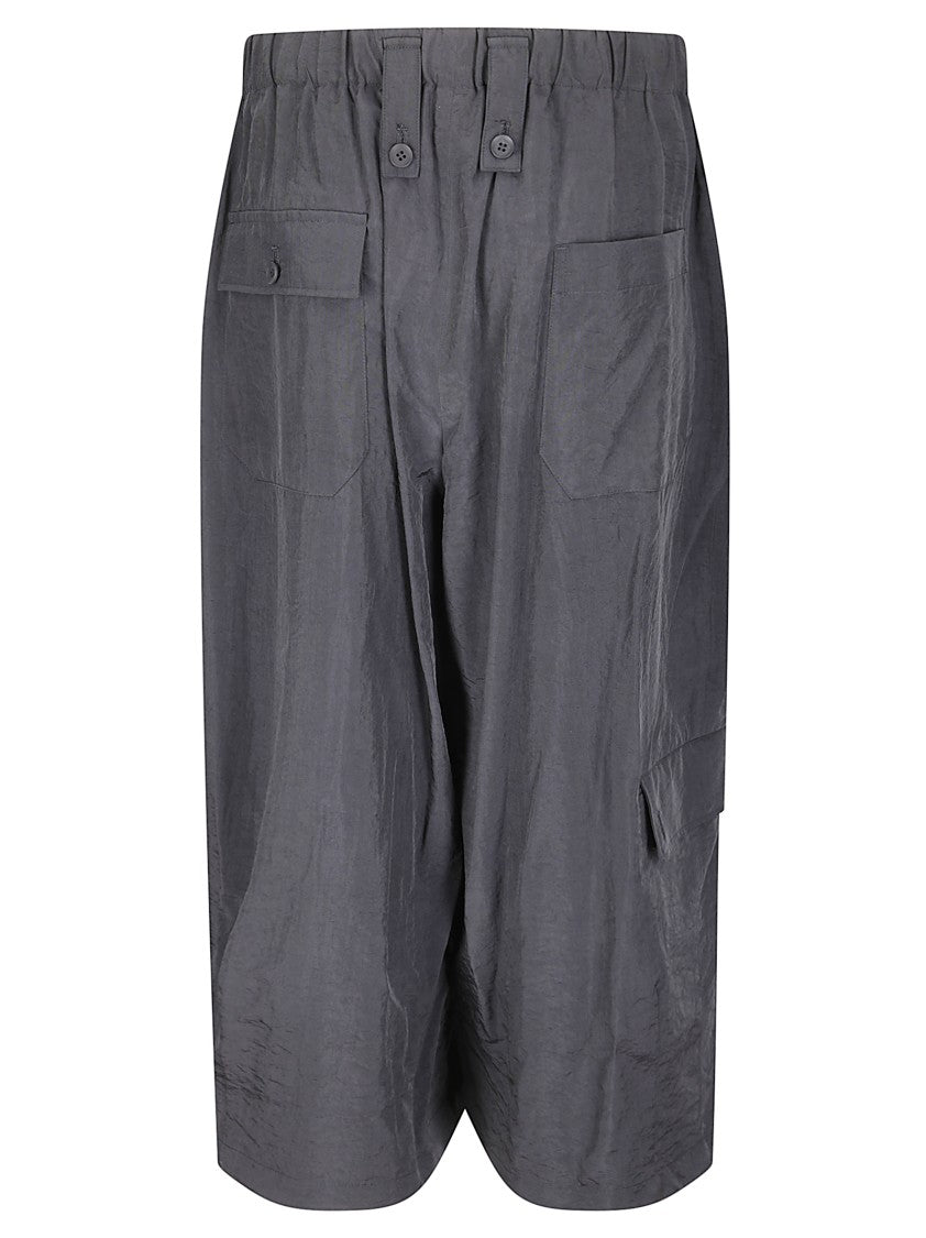 Yohji Yamamoto Wide-Leg Pants With High Waist And Smooth Texture