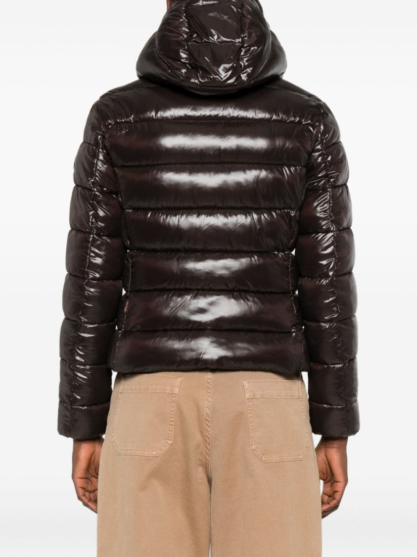 Save The Duck Quilted Jacket With Hood And Cropped Fit
