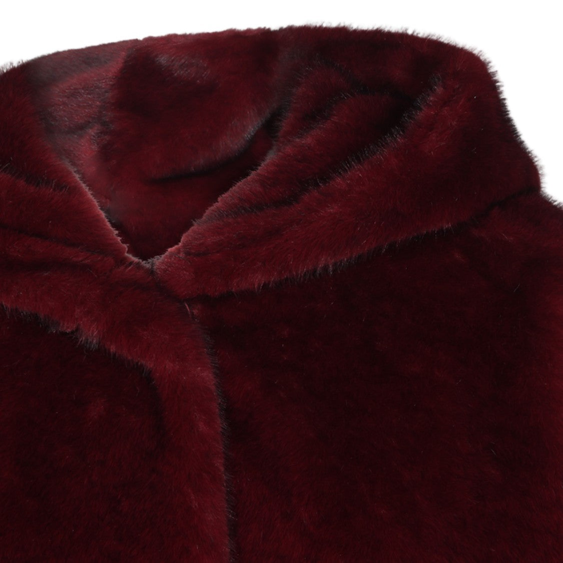 Antonelli Firenze Plush Hooded Elasticated Faux Fur Coat