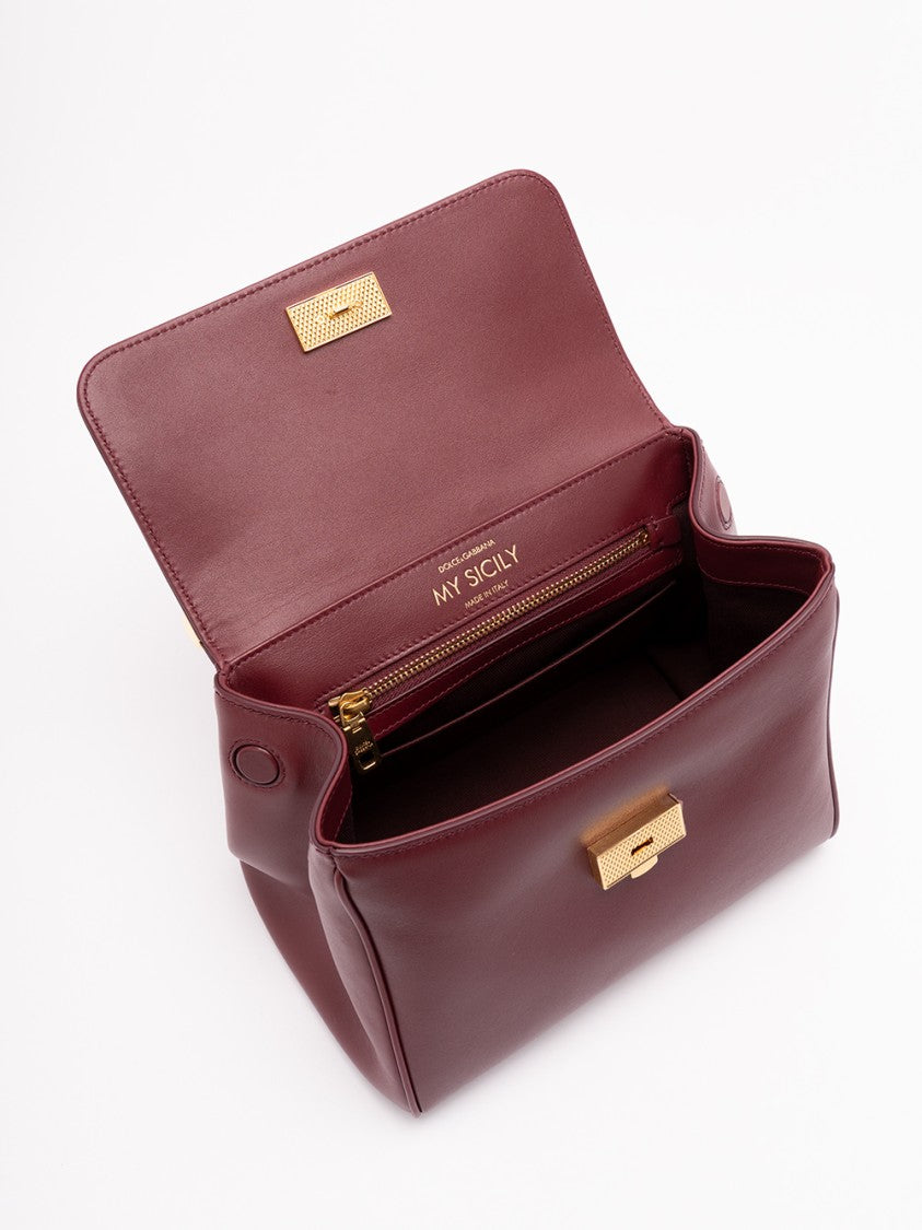 Dolce & Gabbana Structured Calf Leather Handbag