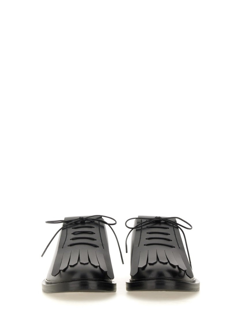 Max Mara Polished Calf Leather Derby Shoes