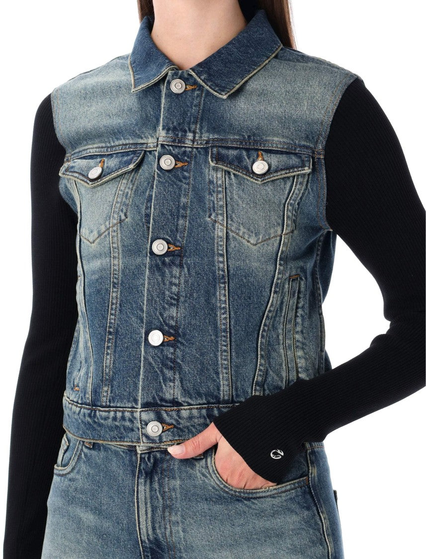 Coperni Hybrid Denim Jacket Knit