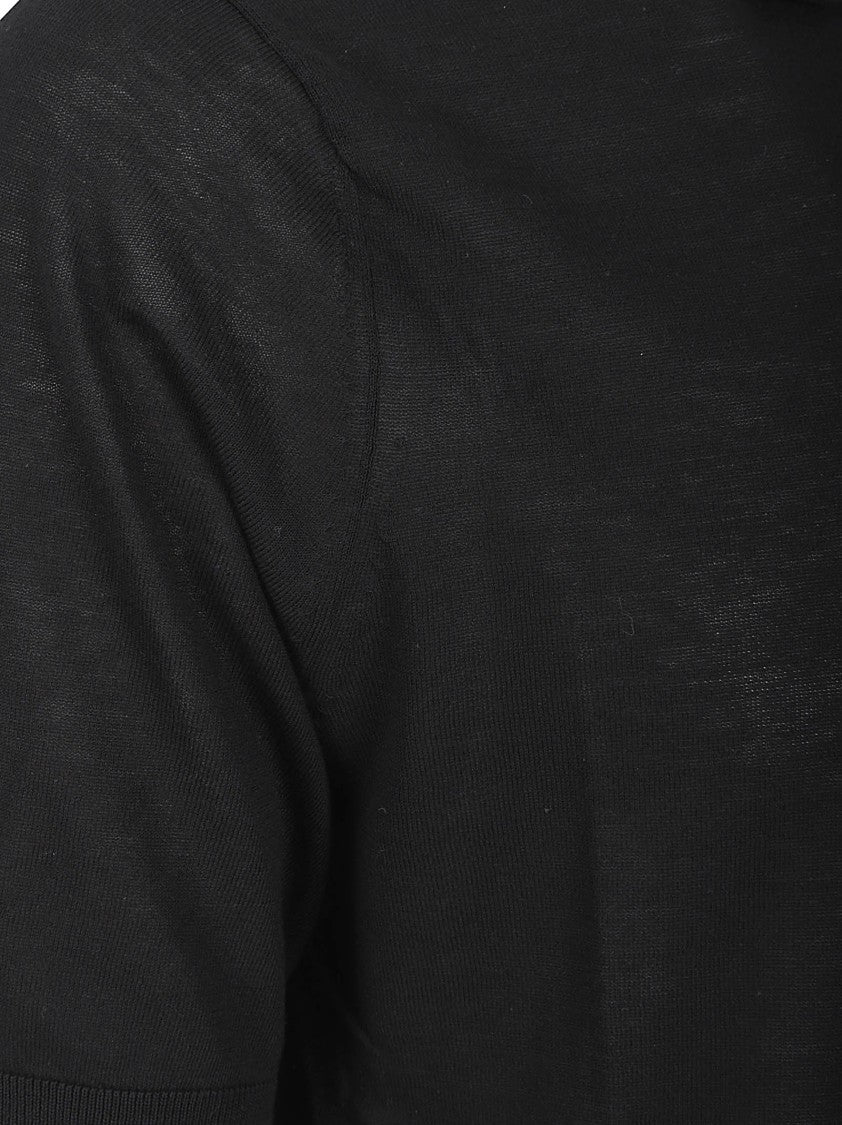 Ballantyne Short-Sleeve Polo Shirt With Buttoned Placket