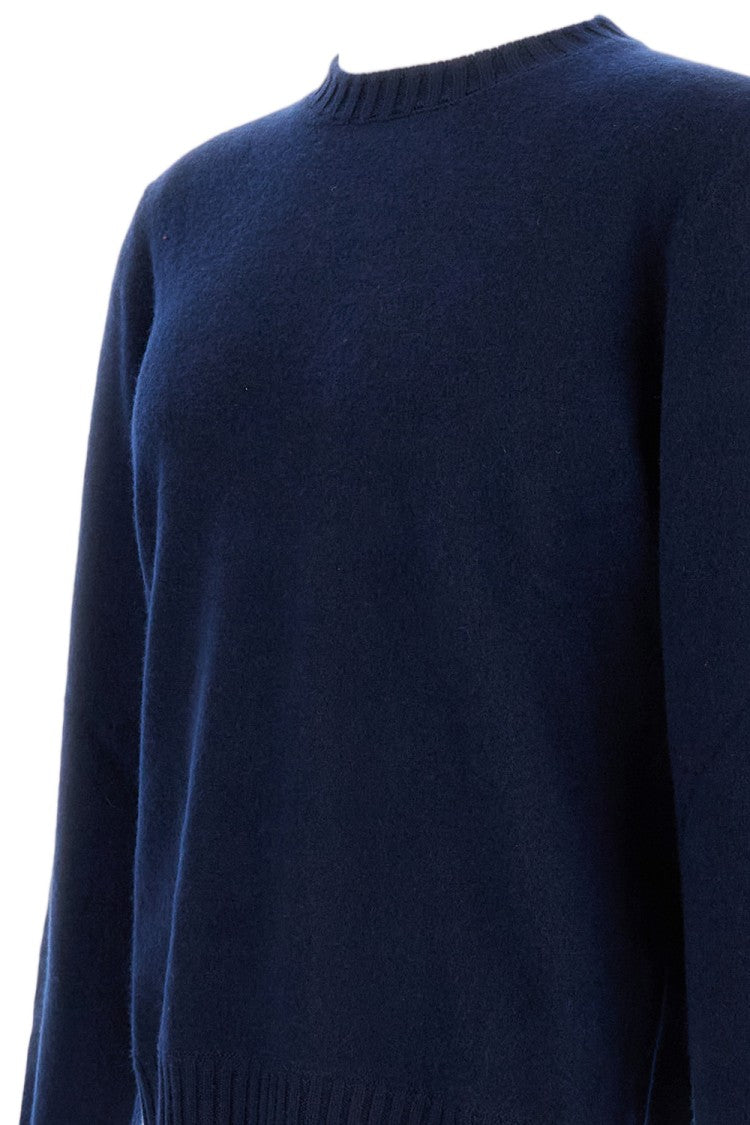 Gran Sasso Blue Crew Neck Cashmere Sweater