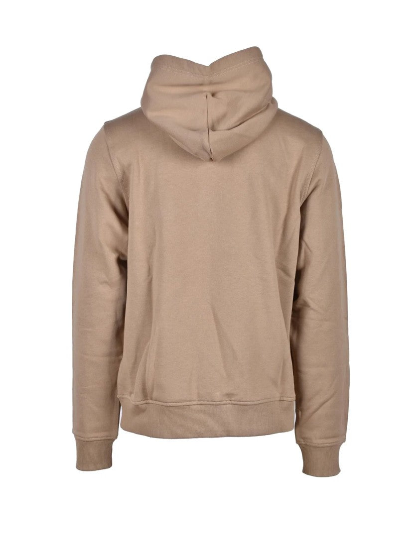 Diesel Beige Essential Cotton Hooded Sweatshirt