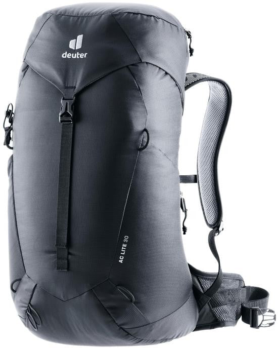 Deuter Structured Black Polyamide Backpack With Padded Straps