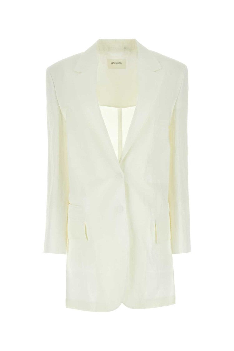 Sportmax White Cotton Blend Edmea Blazer