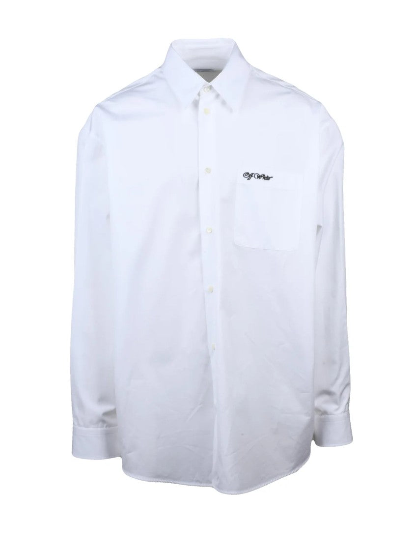 Off-White White Cotton Oversized Shirt