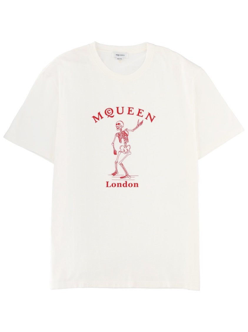 Alexander Mcqueen Black Dancing Skeleton Graphic T-Shirt