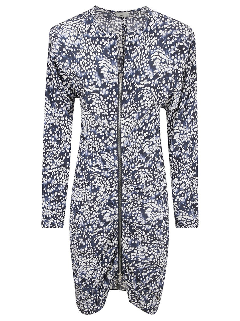 Isabel Marant Fitted Floral Print Dress With Long Sleeves