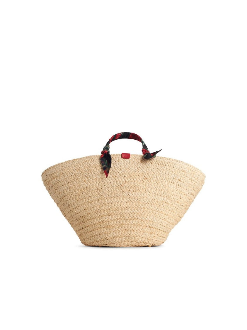 Dolce & Gabbana Rafia' Red Corn Blend Shopping Bag