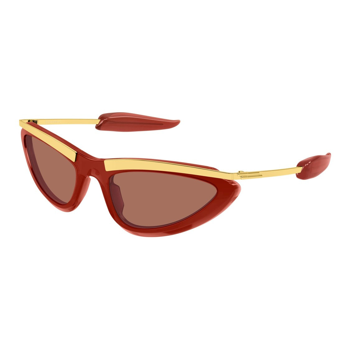 Bottega Veneta Red Bv1477s Bold Glossy Cat-Eye Sunglasses
