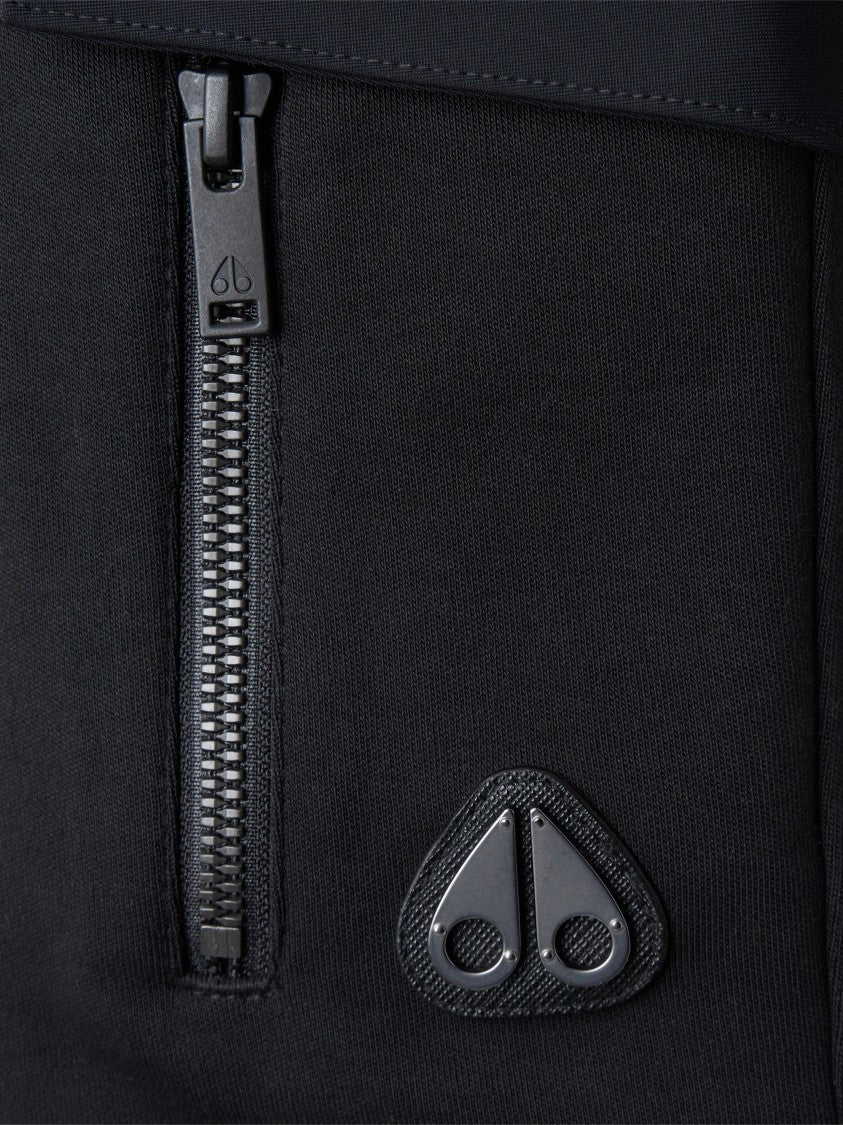 Moose Knuckles Minimalist Black Shorts With Elastic Waistband