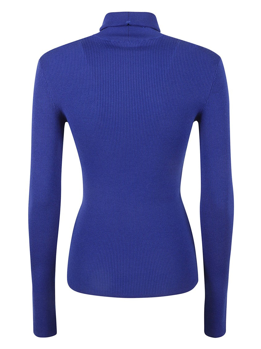 Burberry Fitted High Neck Sweater