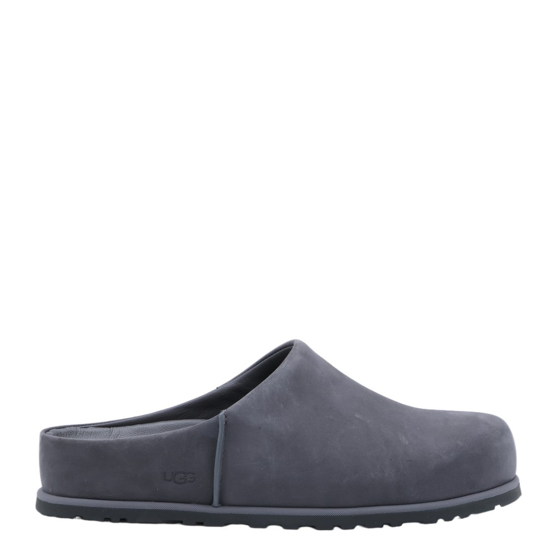 Ugg Slip-On Grey Mule Loafers With Embossed Logo