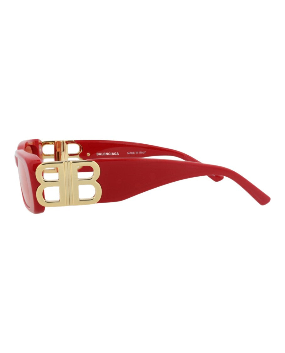 Balenciaga Square-Frame Acetate Sunglasses With Gold Accents