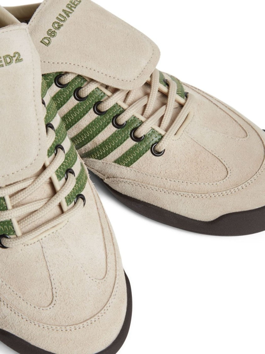 Dsquared2 Light Beige Oversize Tongue Lace Sneakers