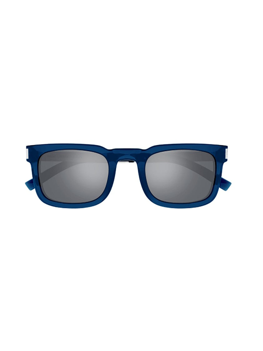 Saint Laurent Blue Sl 581 Bold Square Sunglasses