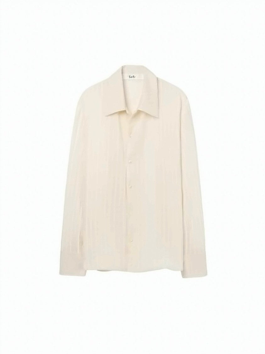 Séfr Long-Sleeve Checkered Texture Shirt