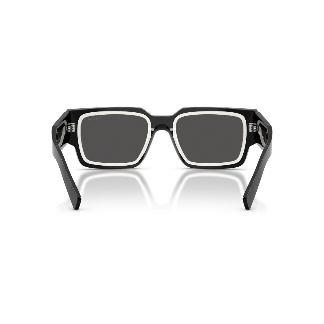 Prada 0Pr B17s Rectangular Black Acetate Sunglasses
