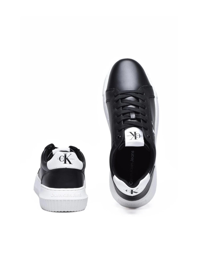 Calvin Klein Jeans Black/White Chunky Cupsole Leather Sneakers