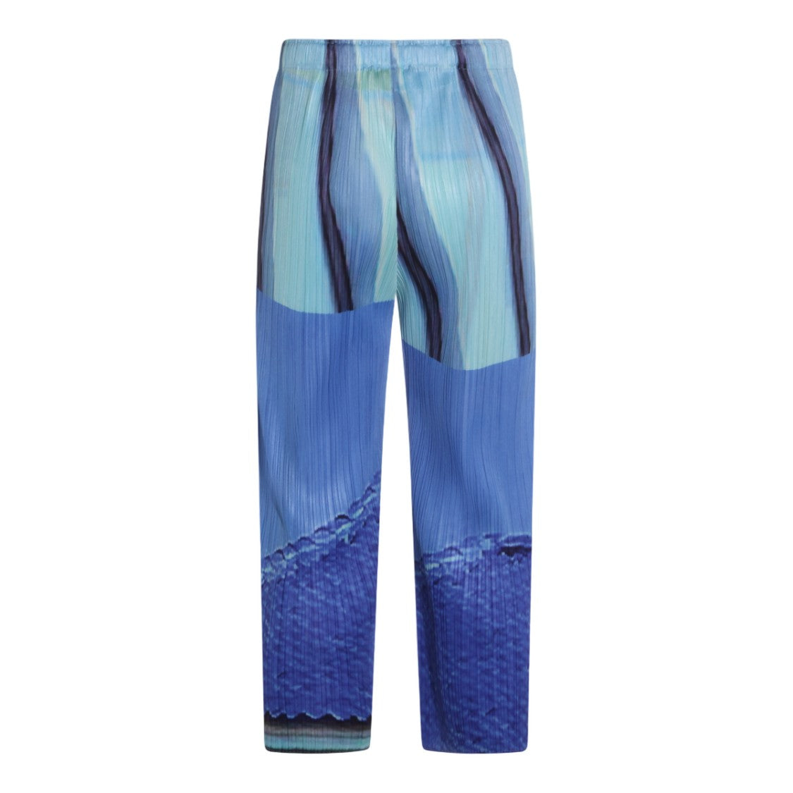 Issey Miyake Pleats Please Relaxed Fit Trousers With Pleated Texture