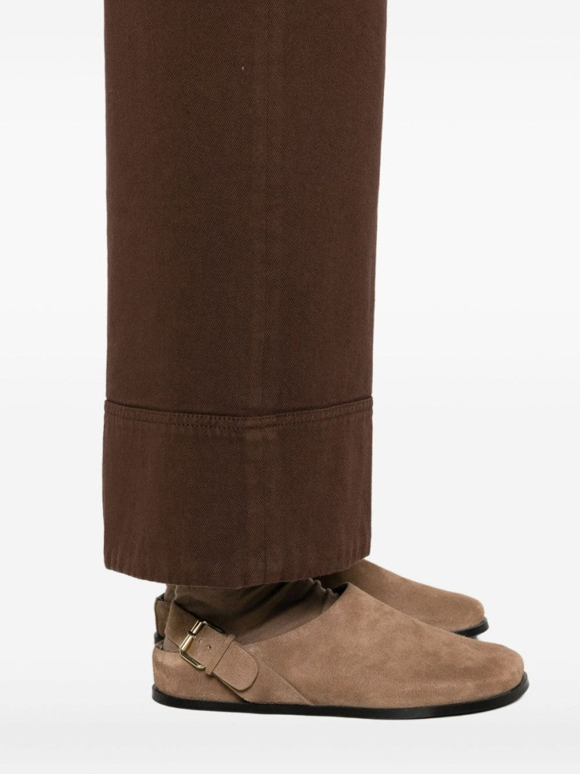 Dondup Wide-Leg Brown Jeans With High Waist